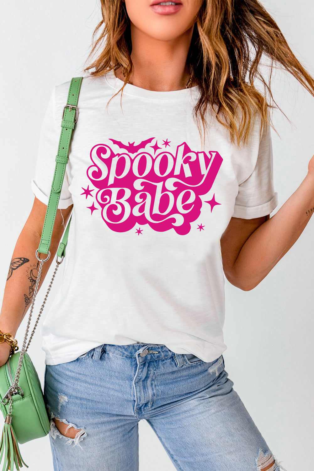 Spooky Babe/ Bat Halloween T Shirt