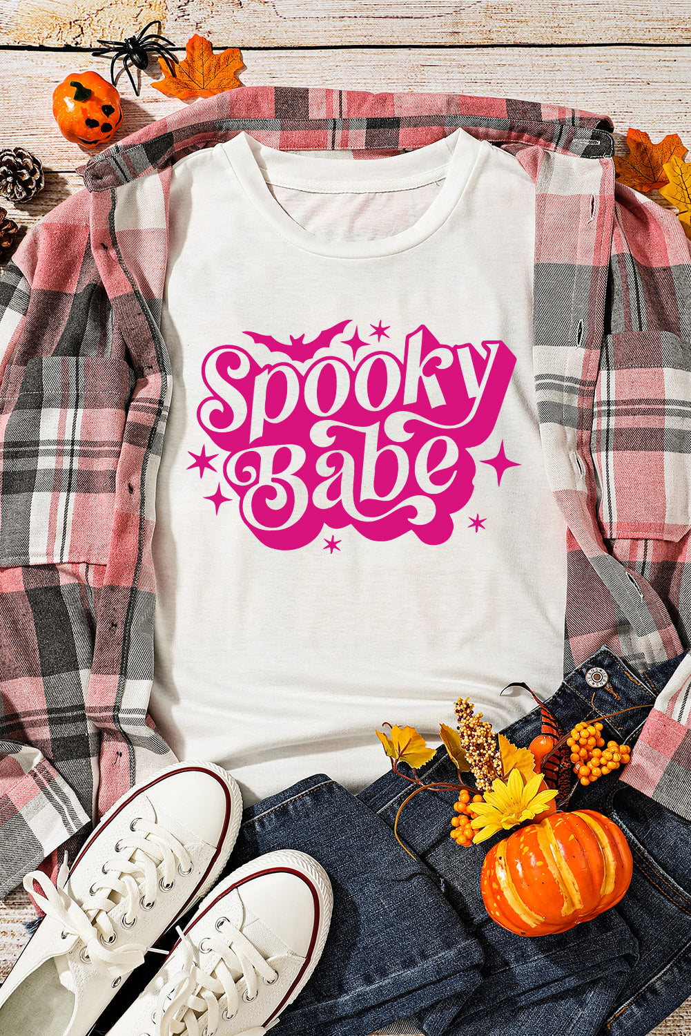 Spooky Babe/ Bat Halloween T Shirt