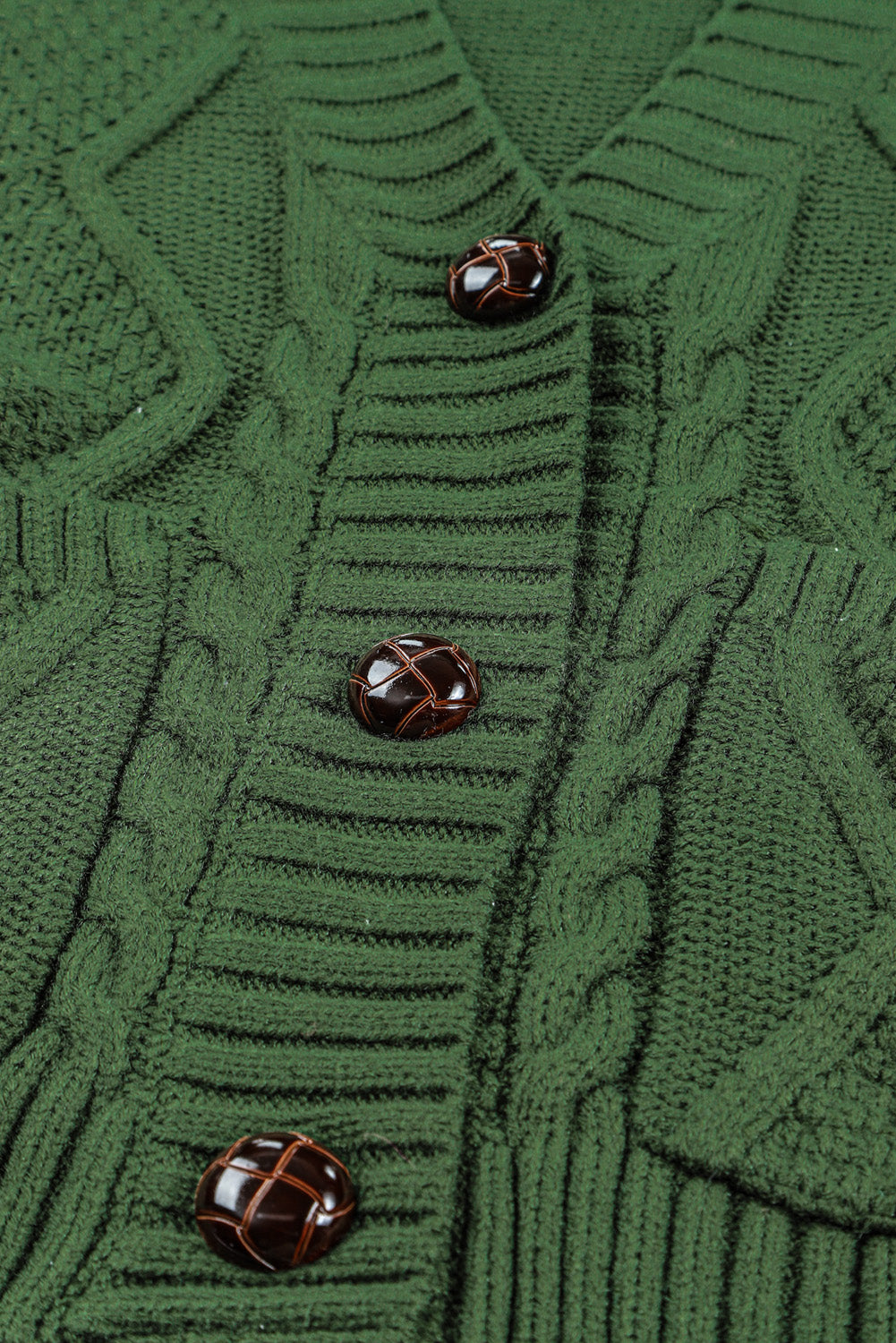 Green Textured Cardigan