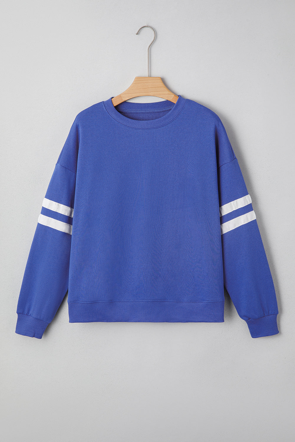Varsity Striped Detail Drop Shoulder Oversized Sweatshirt