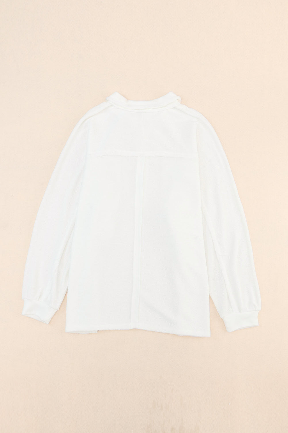 Black Plus Long Sleeve Flap Pocket Henley Top