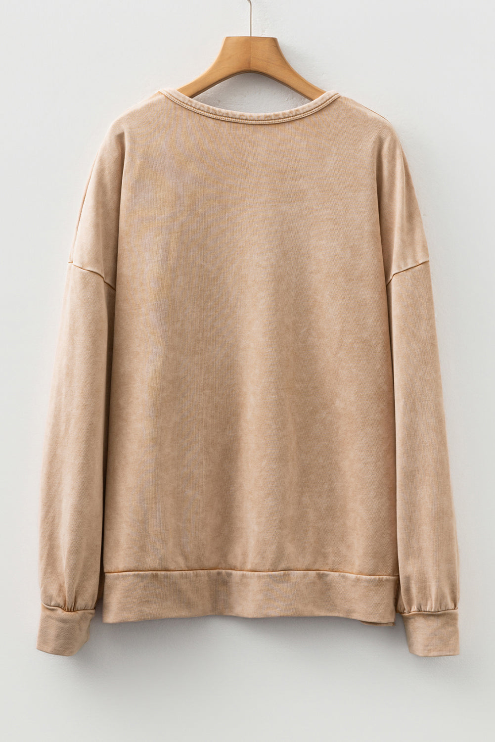 Mineral Wash Big Bow Patchwork Pullover Sweatshirt