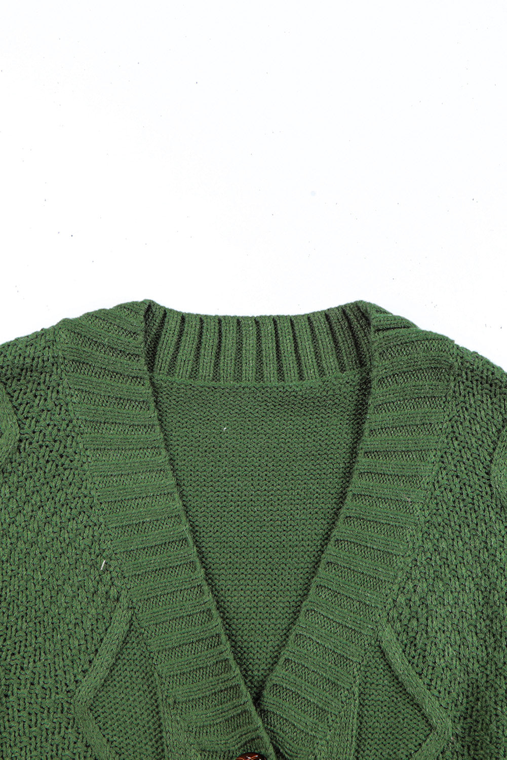 Green Textured Cardigan