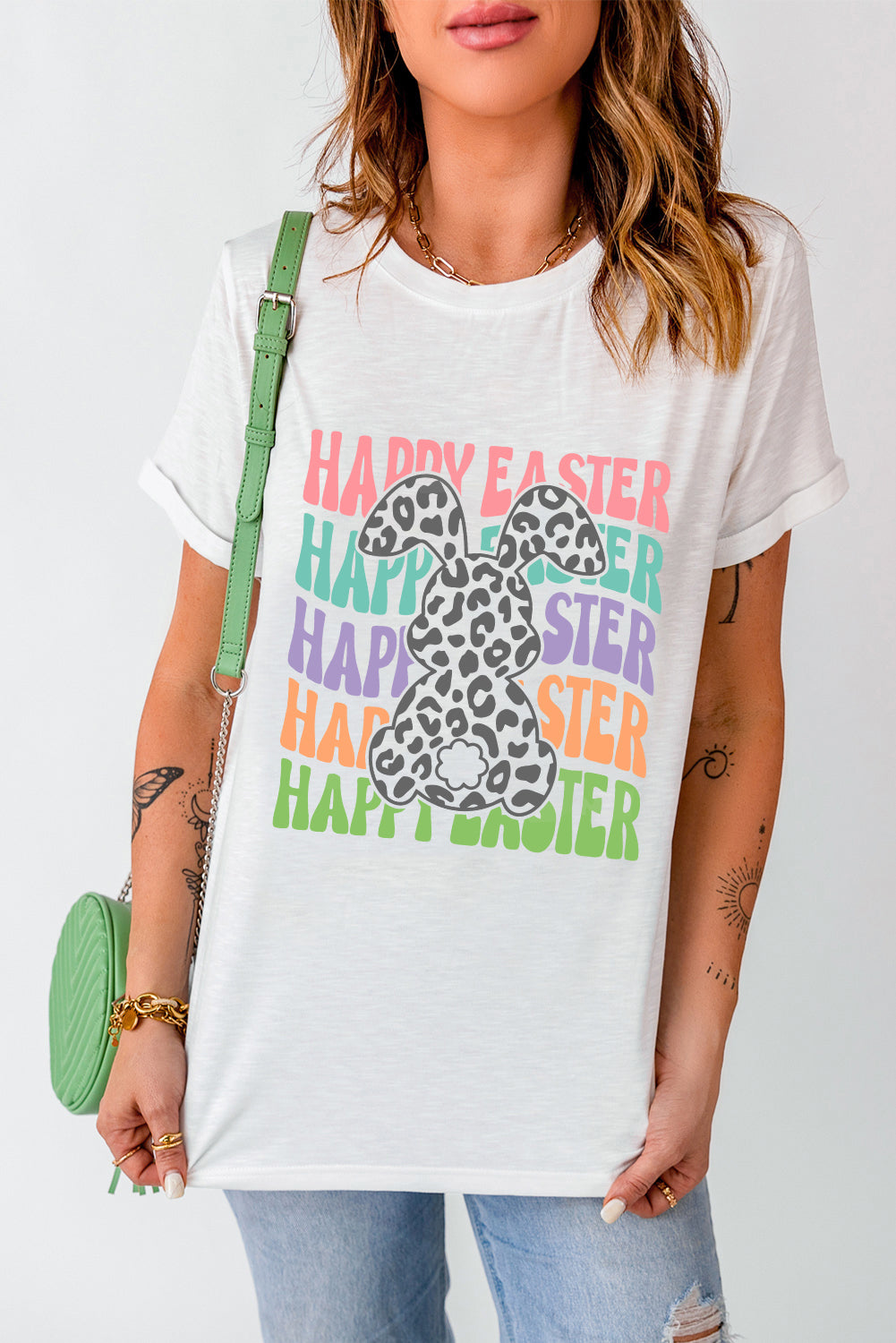 White Happy Easter T Shirt