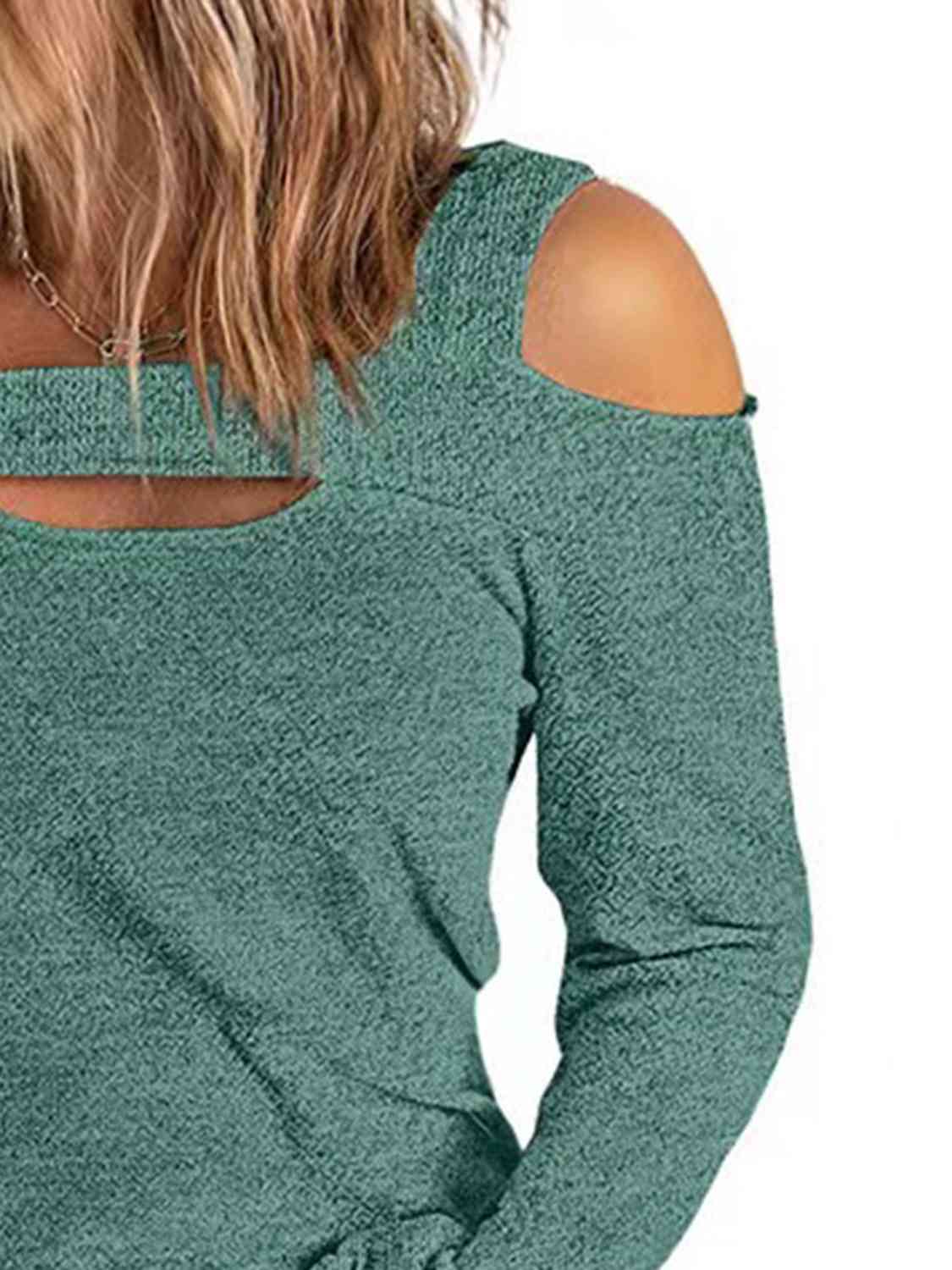 Cutout & Cold Shoulder Blouse