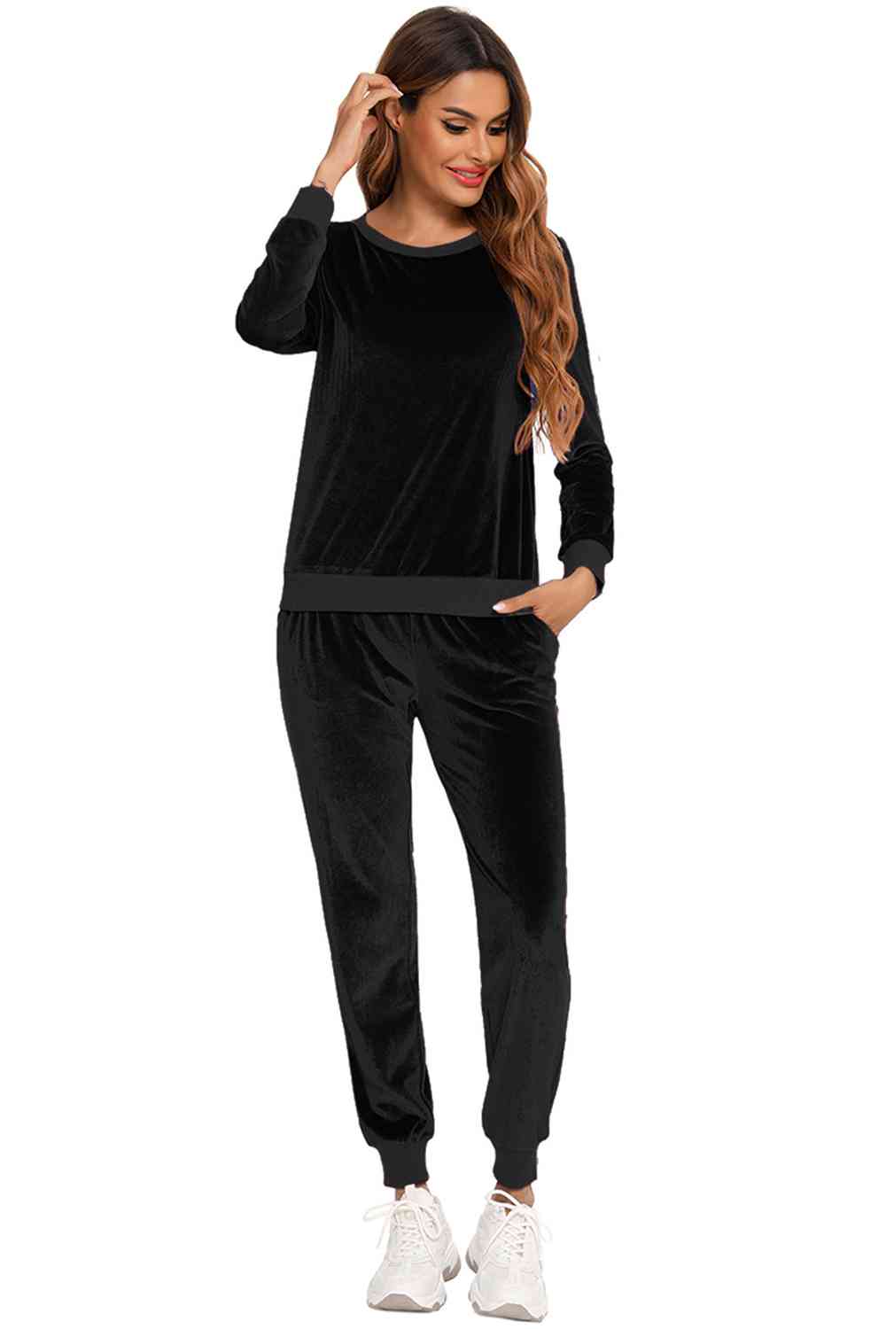 Long Sleeve Loungewear Set with Pockets