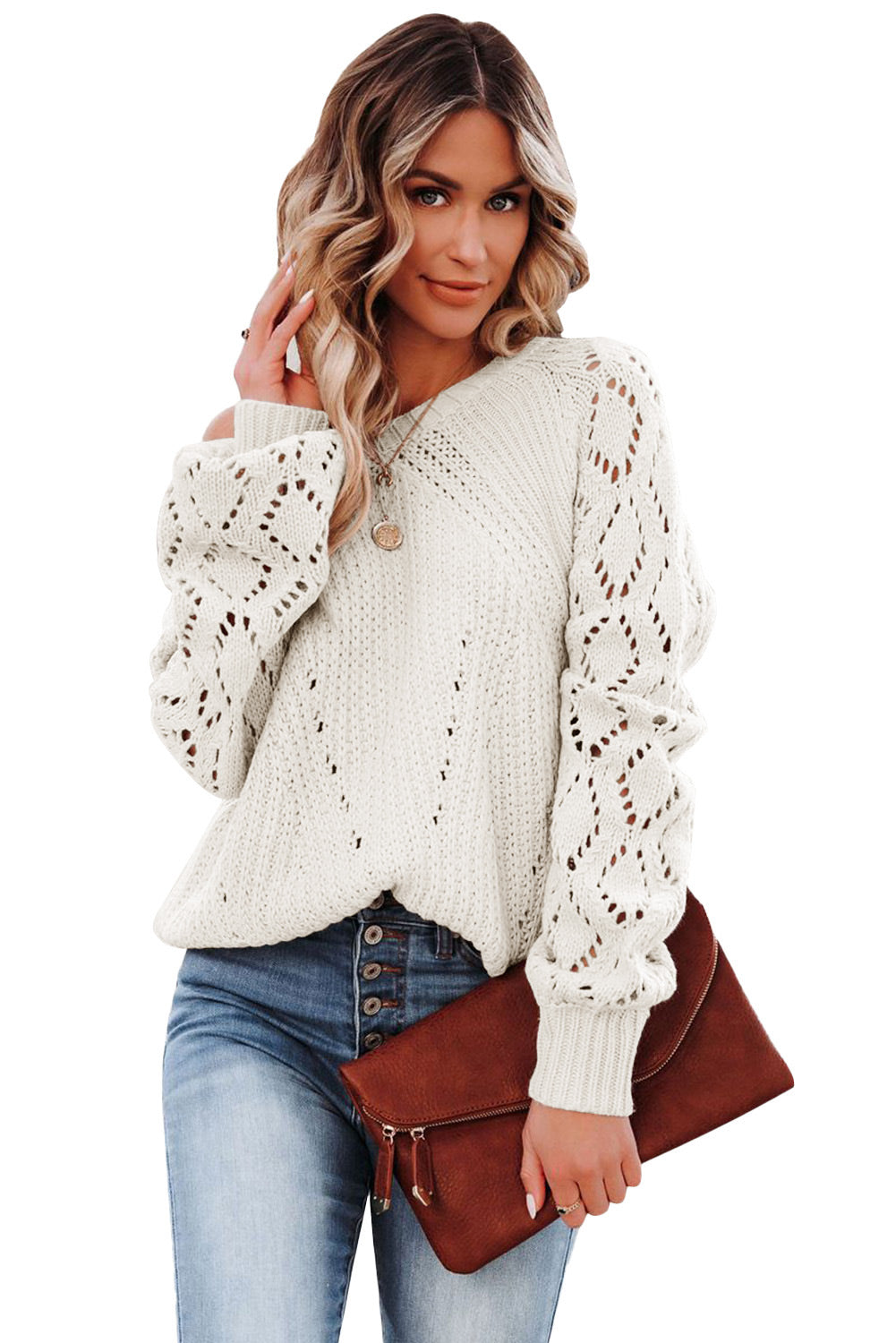 Puffy Sleeve Knit Sweater