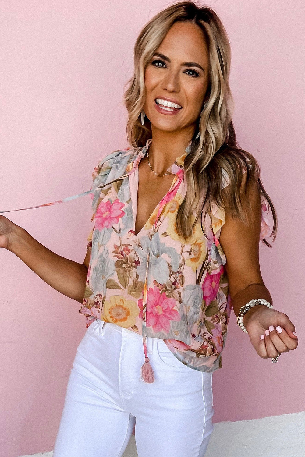 Floral Short Sleeve Blouse