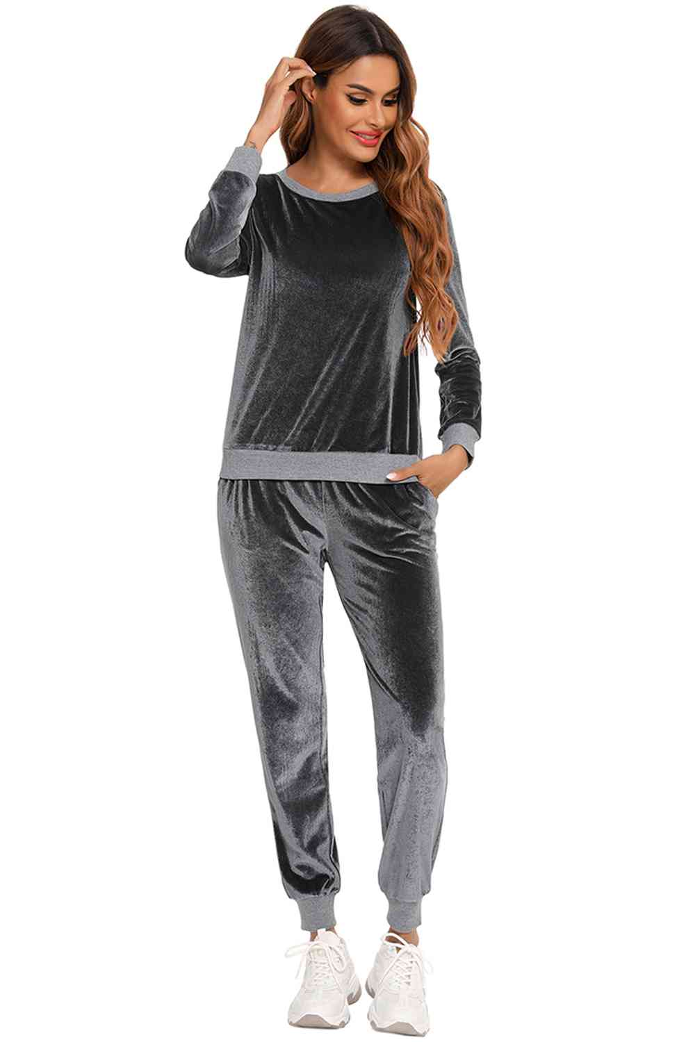 Long Sleeve Loungewear Set with Pockets