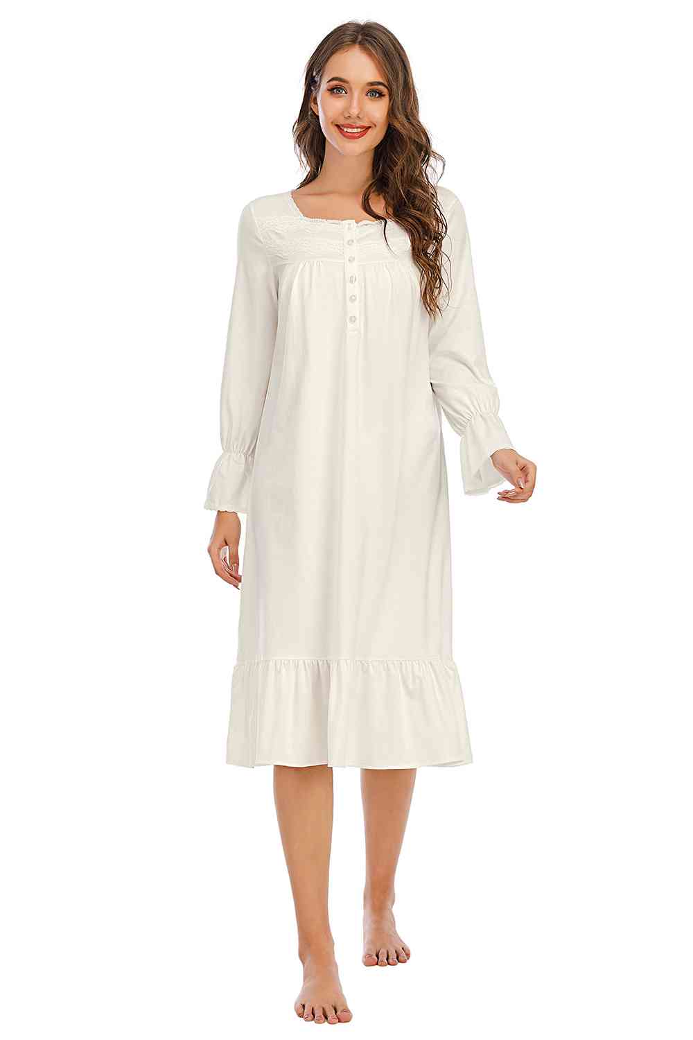 Ruffle Hem Night Dress