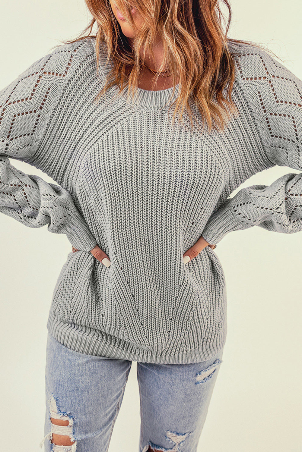 Puffy Sleeve Knit Sweater