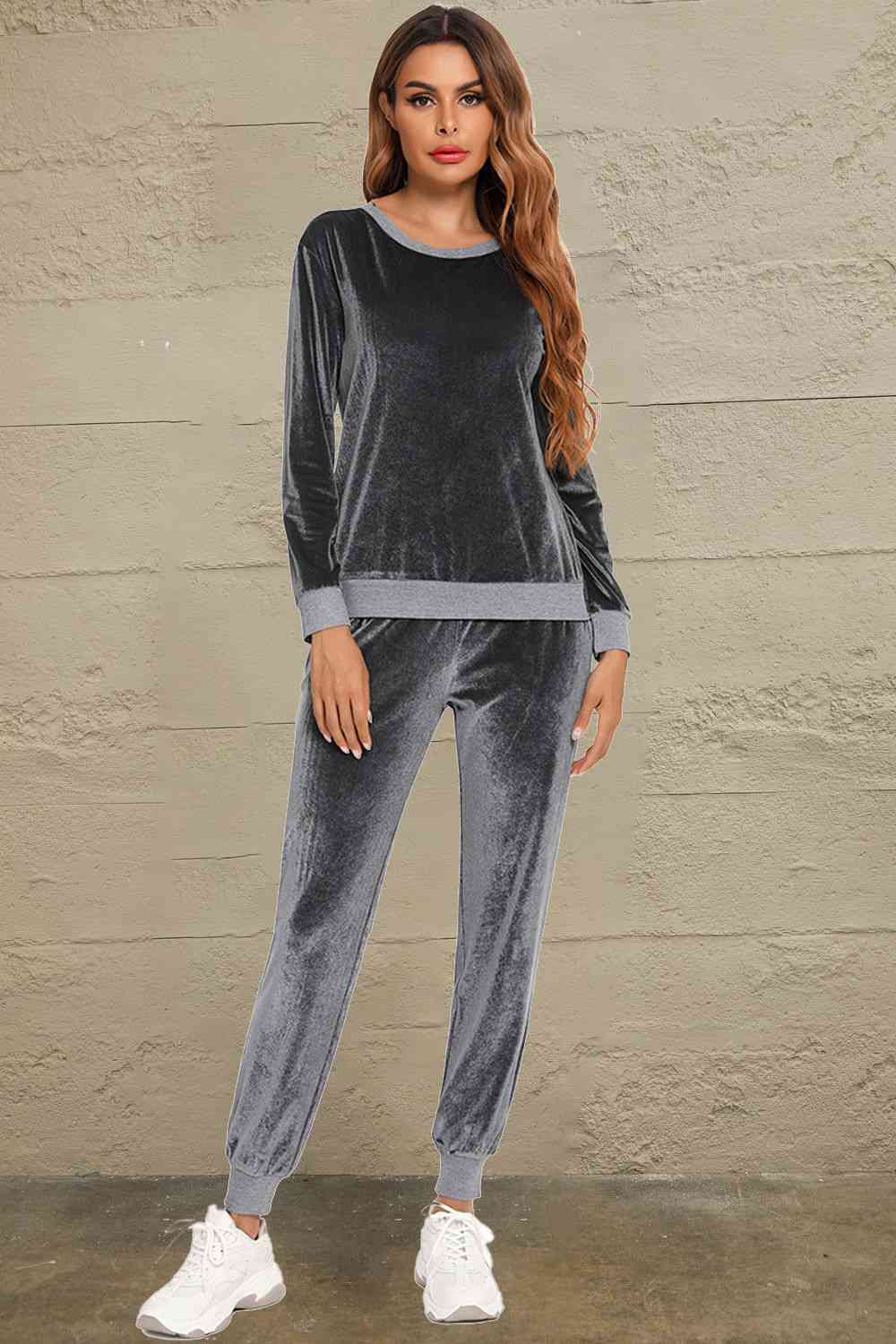 Long Sleeve Loungewear Set with Pockets