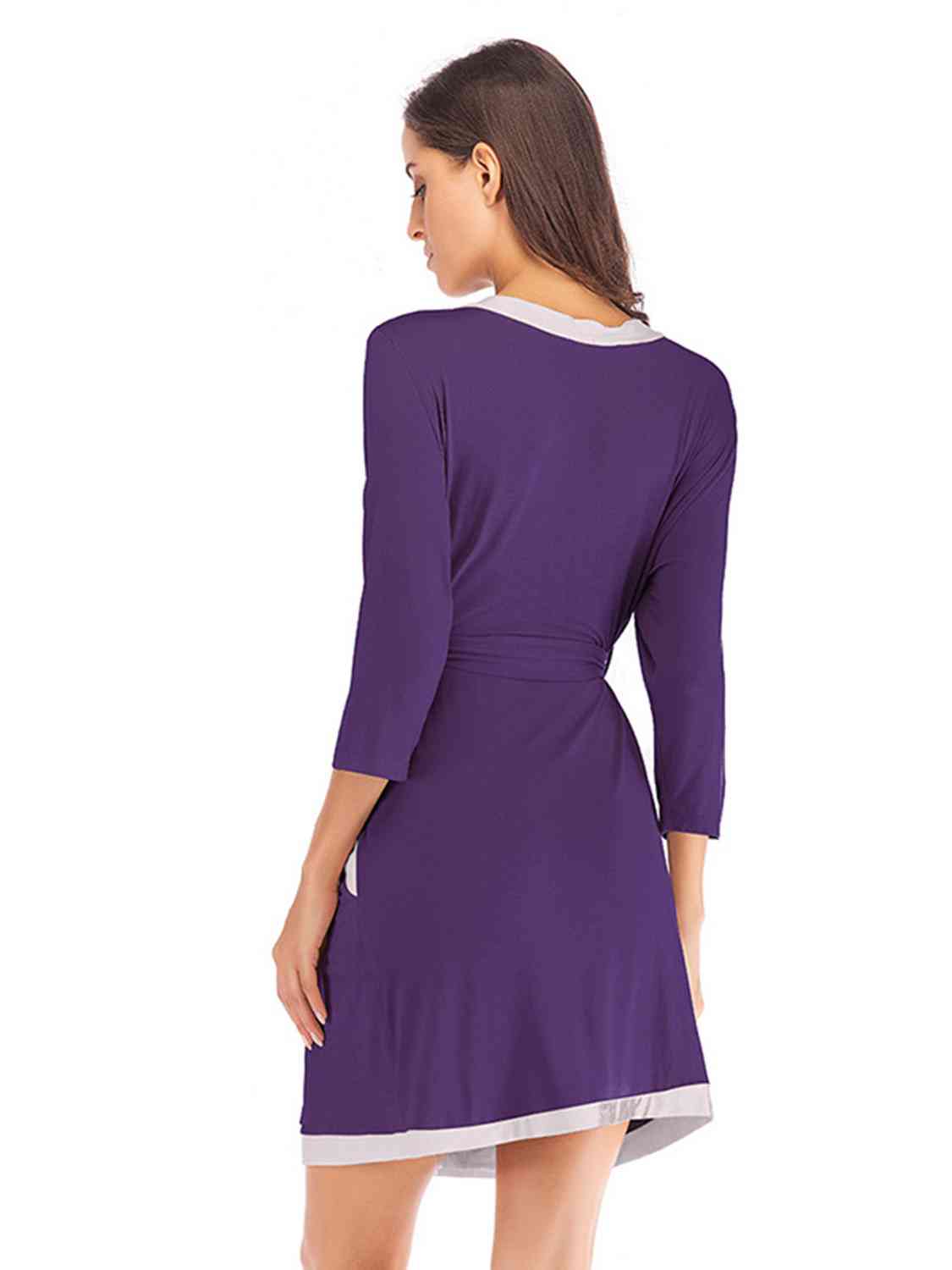 Tie Waist Robe with Pockets