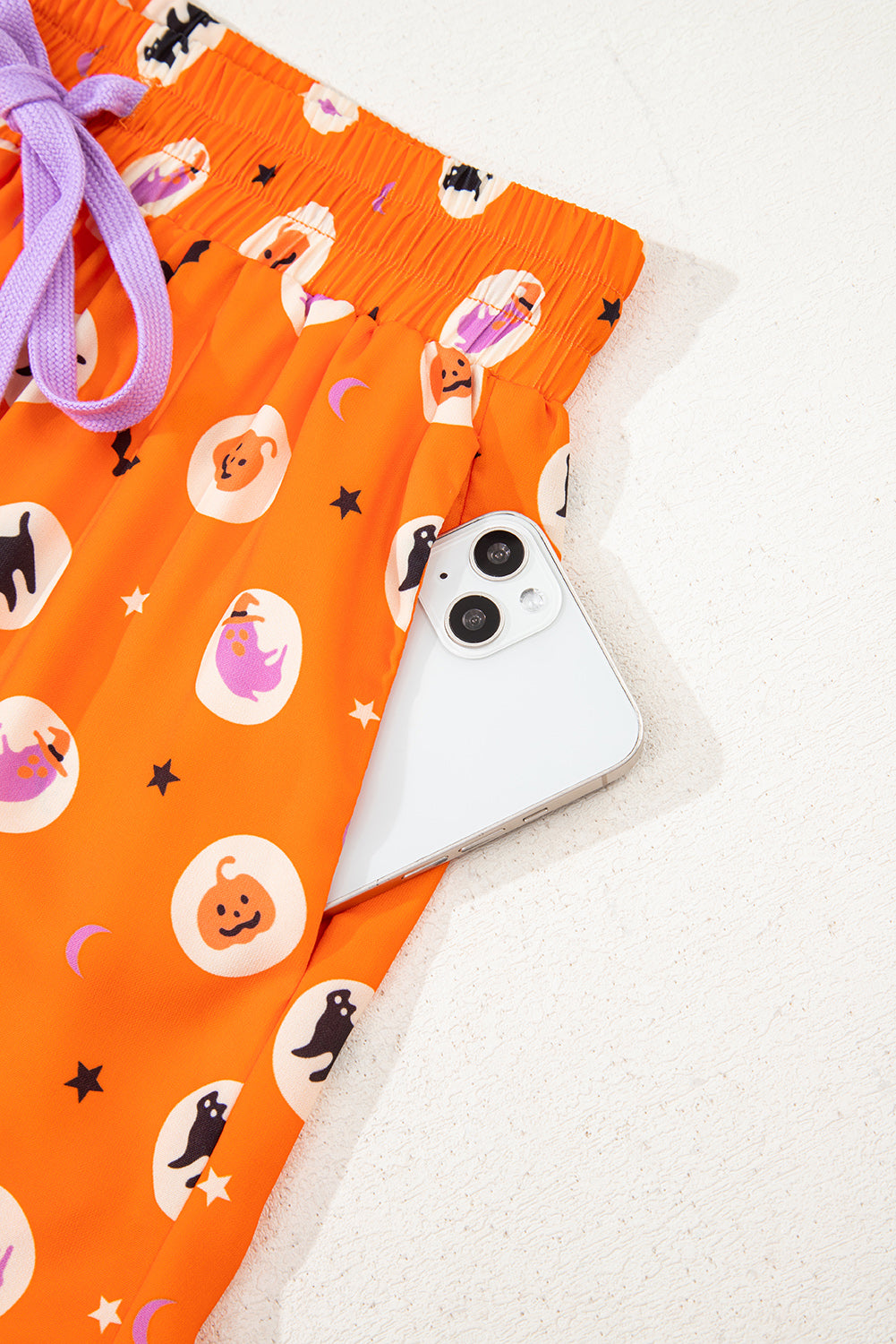 Orange Halloween 2pcs Pajama Set