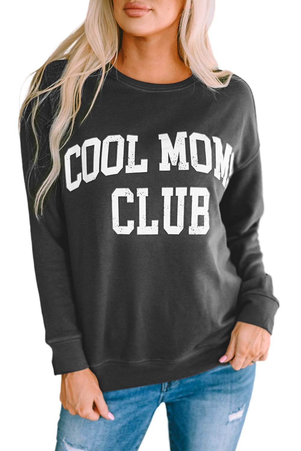 COOL MOMS CLUB Drop Shoulder Sweatshirt