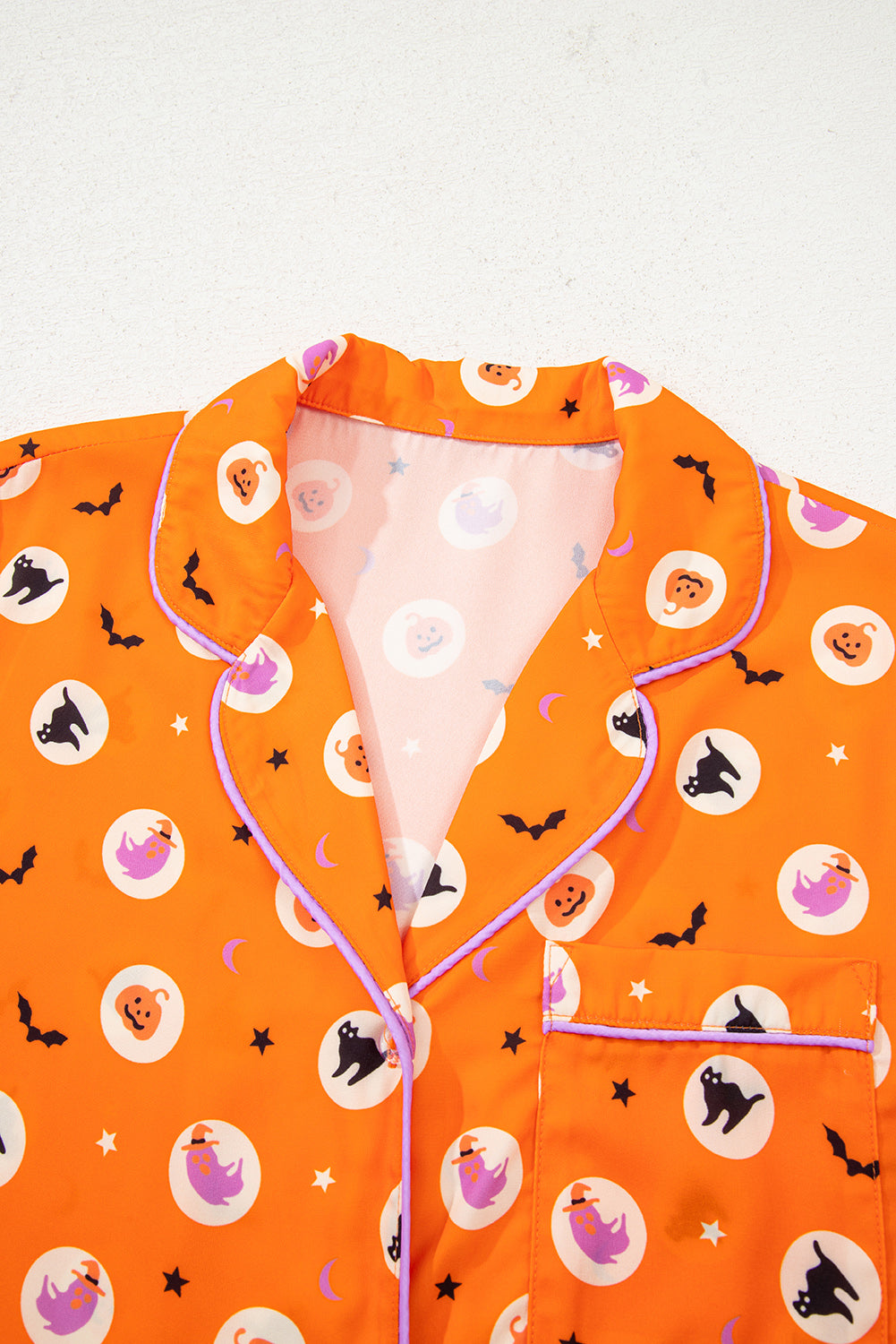 Orange Halloween 2pcs Pajama Set