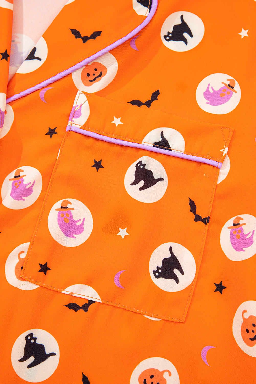 Orange Halloween 2pcs Pajama Set