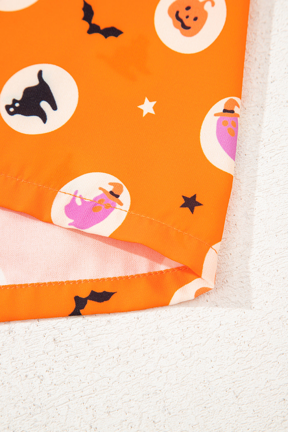 Orange Halloween 2pcs Pajama Set