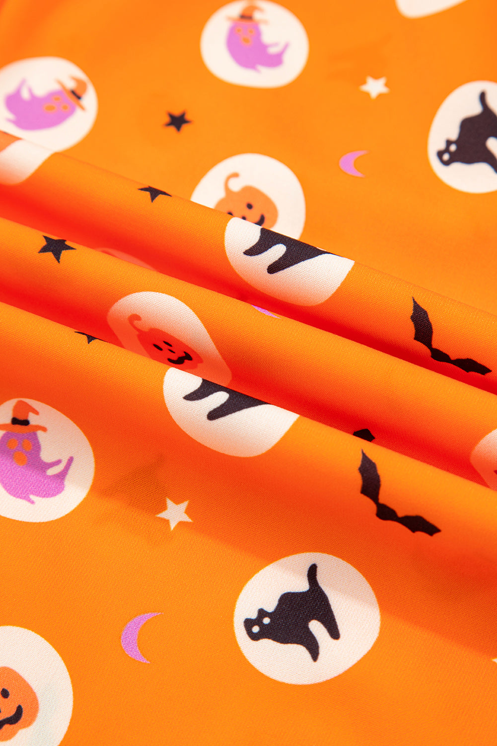 Orange Halloween 2pcs Pajama Set