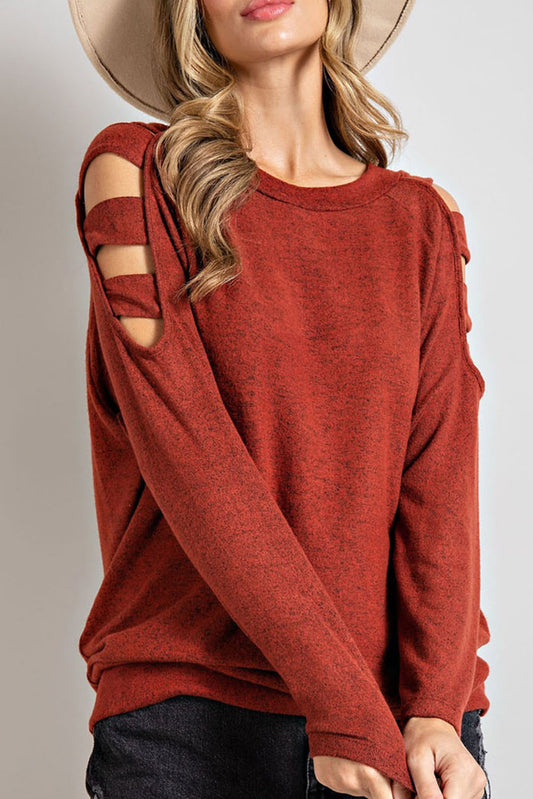 Cold Shoulder Long Sleeve Top