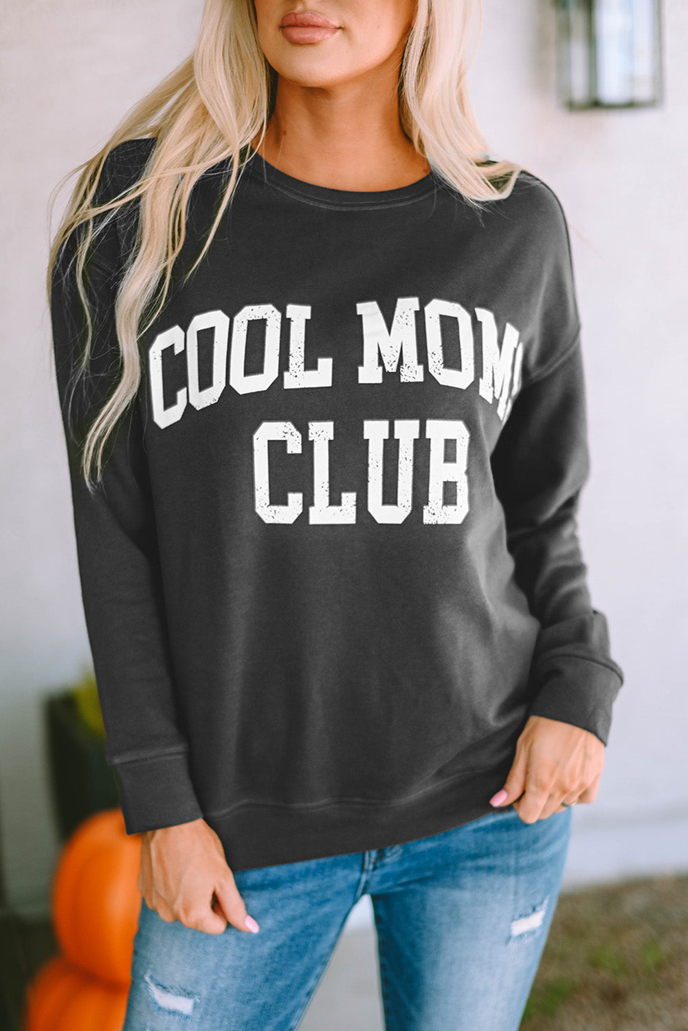 COOL MOMS CLUB Drop Shoulder Sweatshirt