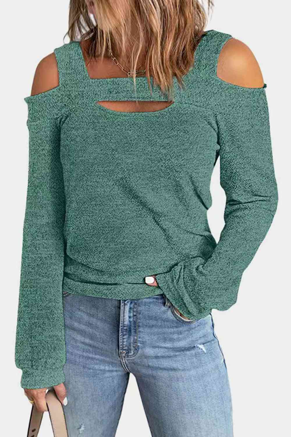 Cutout & Cold Shoulder Blouse