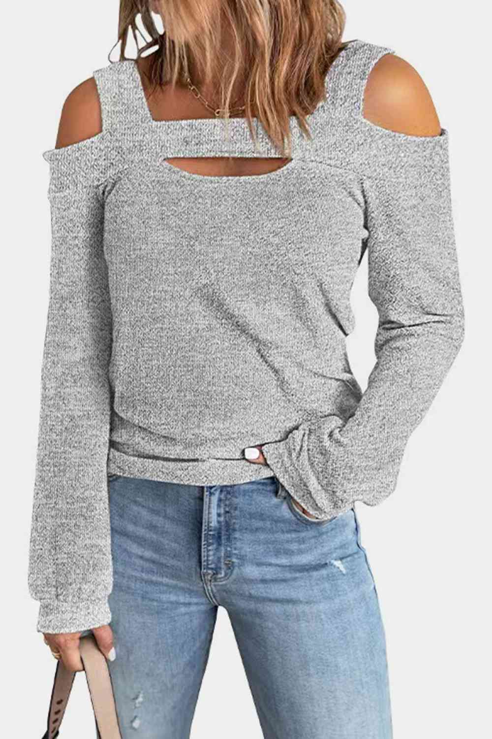 Cutout & Cold Shoulder Blouse