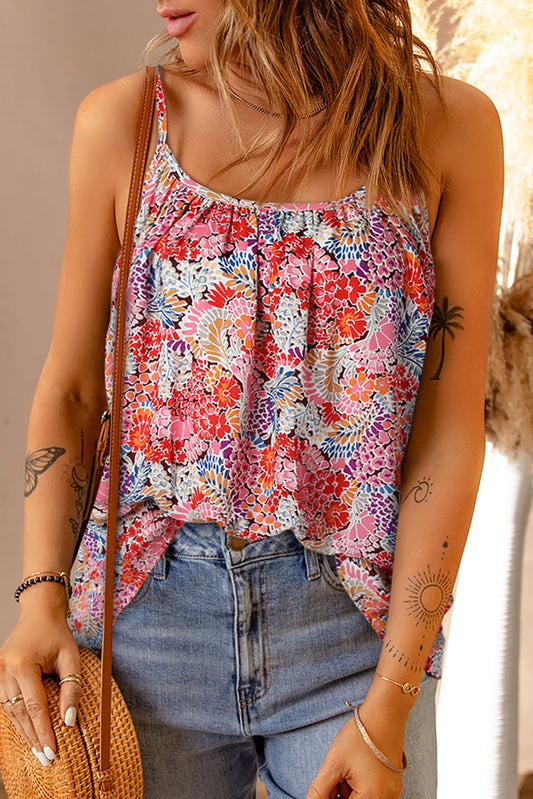 Floral Print Sleeveless Top