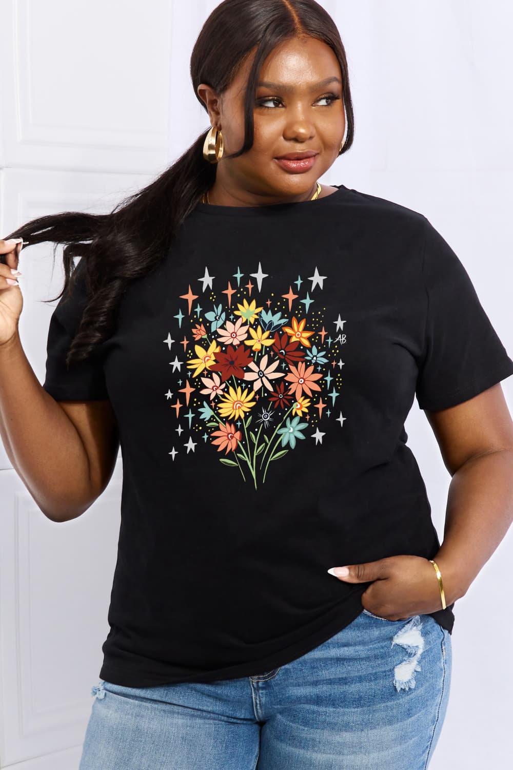 Simply Love - Floral Graphic Tee